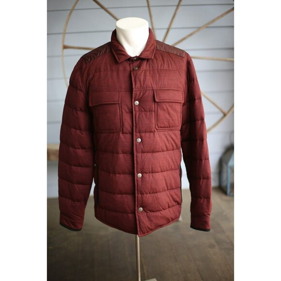 NWT Sealup Wool Quilted Down Jacket Size 54/44 Red $1,390